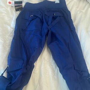 BRAND NEW HELIUM LONDON BLUE FLAP POCKETS CAPRI SZ SMALL